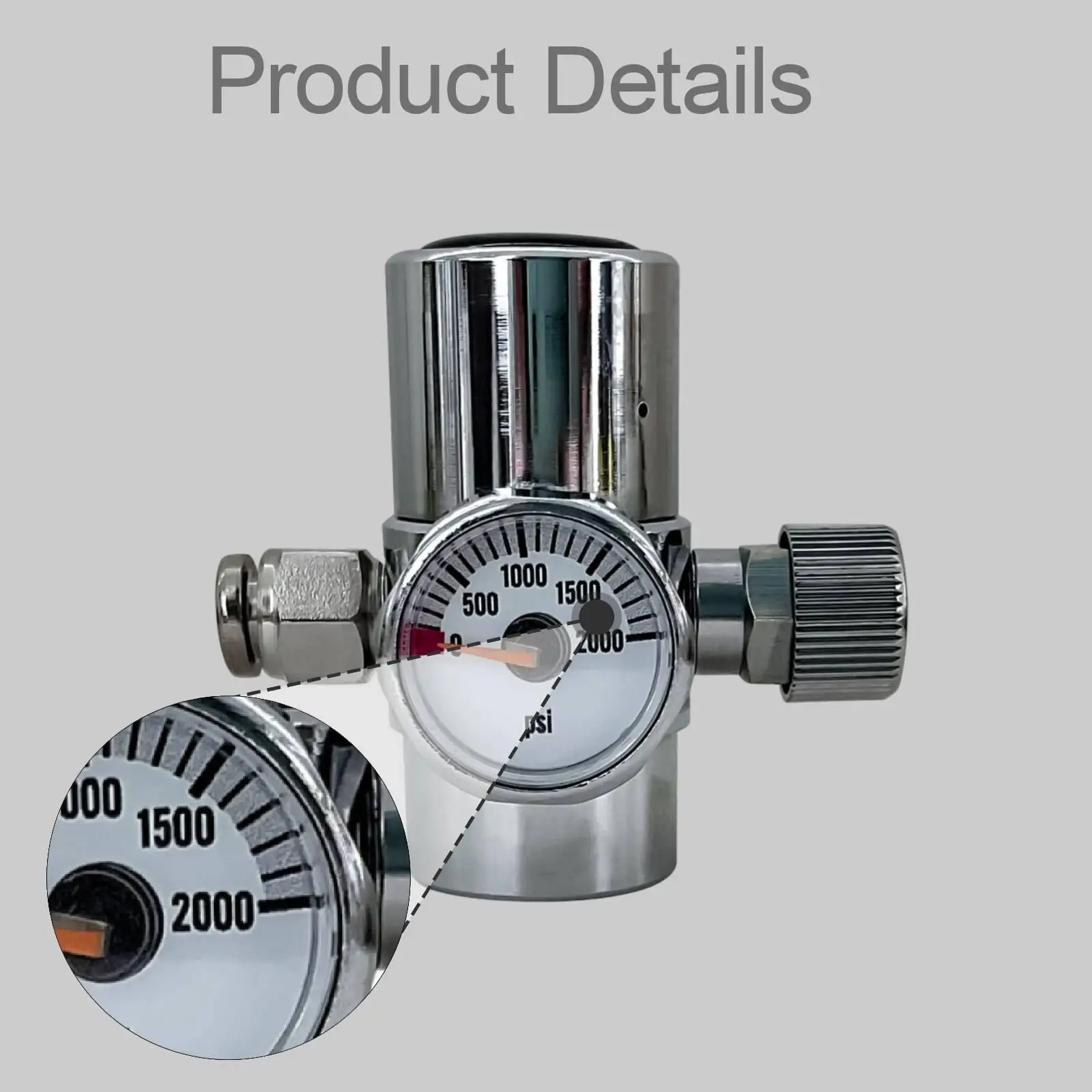 Soda Water Regulator Valve Fits 0.6L Carbonating Tanks with TR21x4 Thread