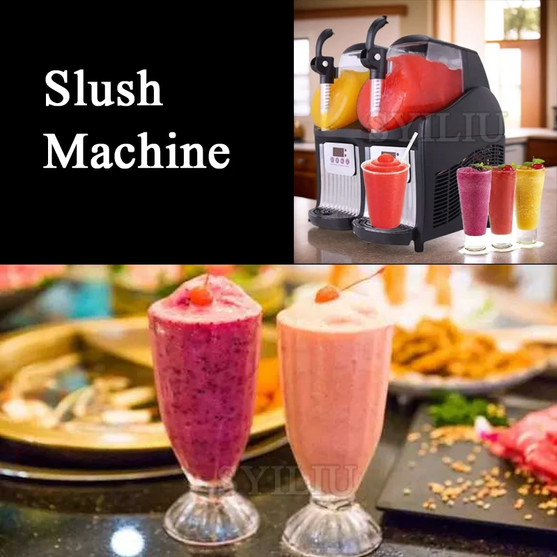 

Новая машина для приготовления замороженных напитков (смузи, сорбет) с большой емкостью 2L*2, машина для приготовления ледяных коктейлей.