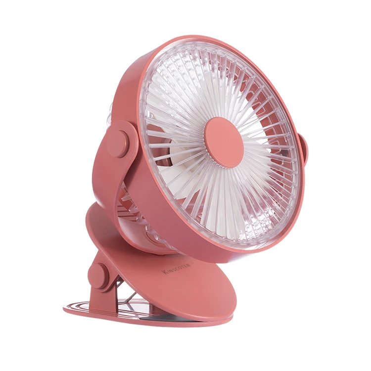 Kinscoter 4000mAh Battery Rechargeable Fan Clip on Fans Operated Clip Portable Desk Mini Fan