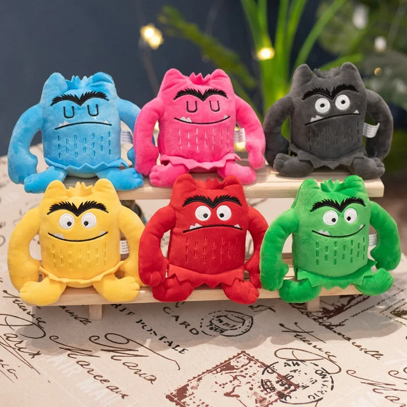 6pcs/set 6 Colors Kawaii The Color Monster Plush Doll Children Monster Color Emotion Plushie Stuffed Toy For Kids Birthday Gifts