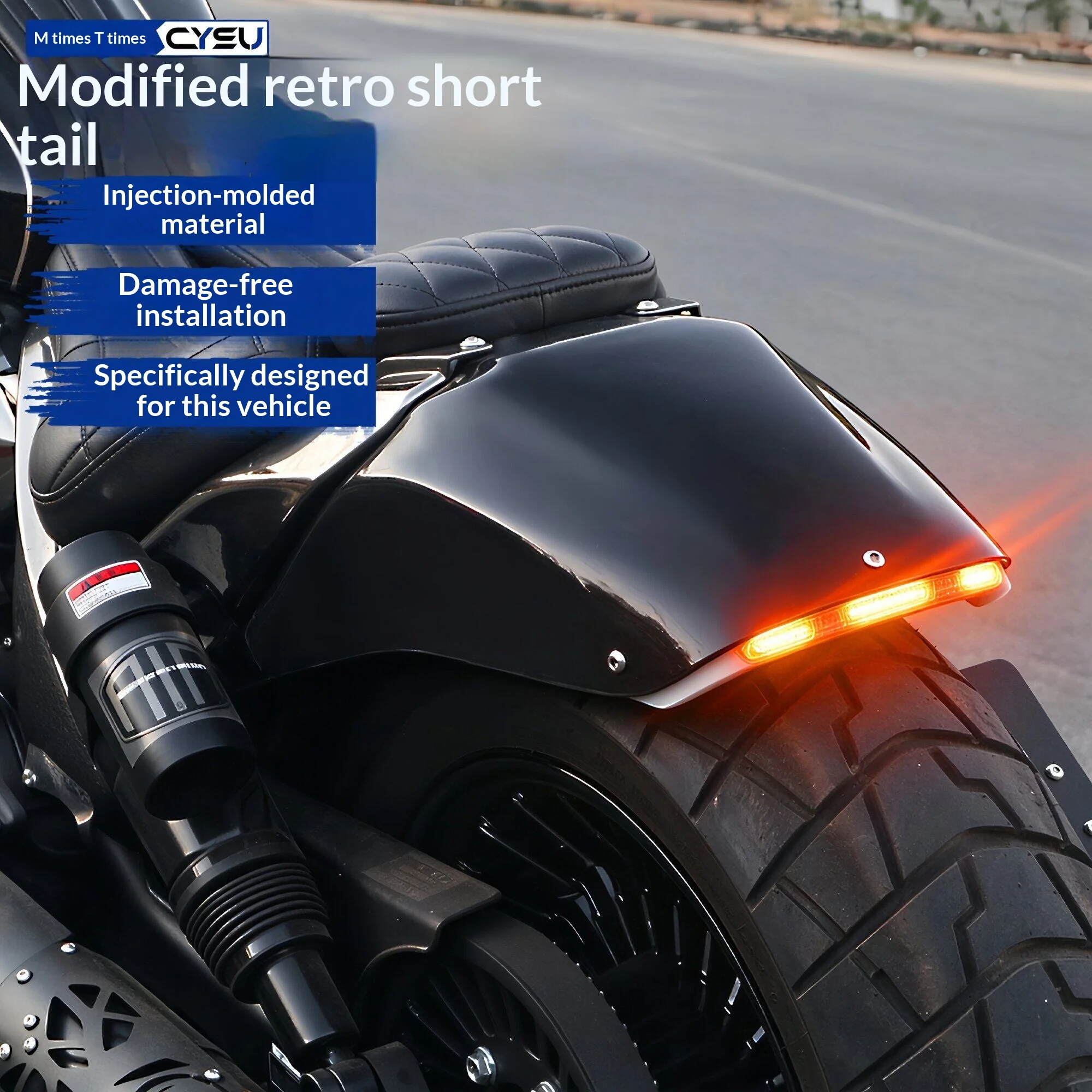 【Premium】For Black Flag 600 after-modification mudguard license plate holder and mudguard components for Black Flag 600 with sho