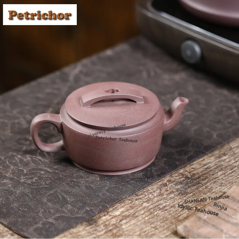 340ml High-end Yixing Purple Clay Teapots Handmade Large Caliber Pot Raw Ore Peach Blossom Mud Kettle With Infuser Zisha Tea Set