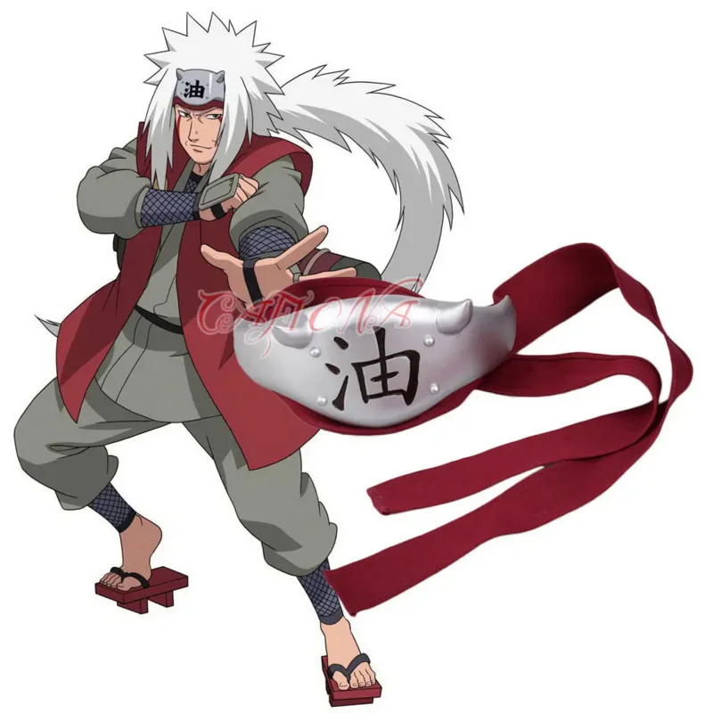 Jiraiya 코스프레 코스튬 할로윈 액세서리, 저렴한 애니메이션 머리띠, 빨간 머리띠 하이 퀄리티