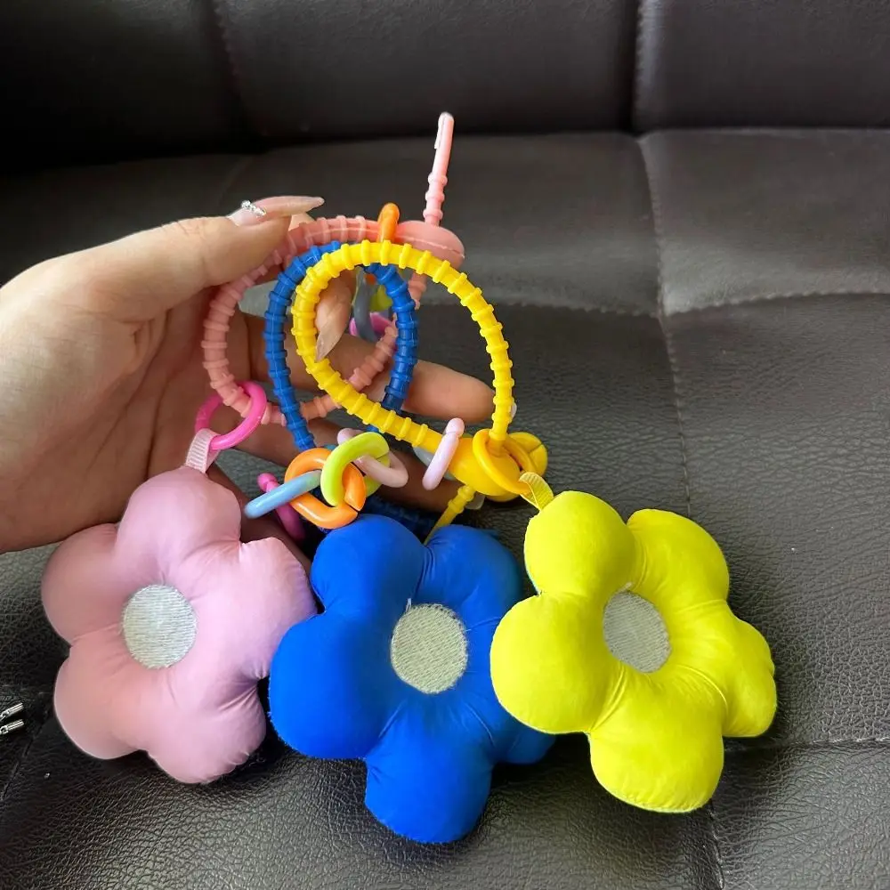 Dopamine Flower Bag Pendant Cloth Bag Match Accessories Fresh Backpack Decoration Acrylic Chain Stuffed Floral Lanyard Girl