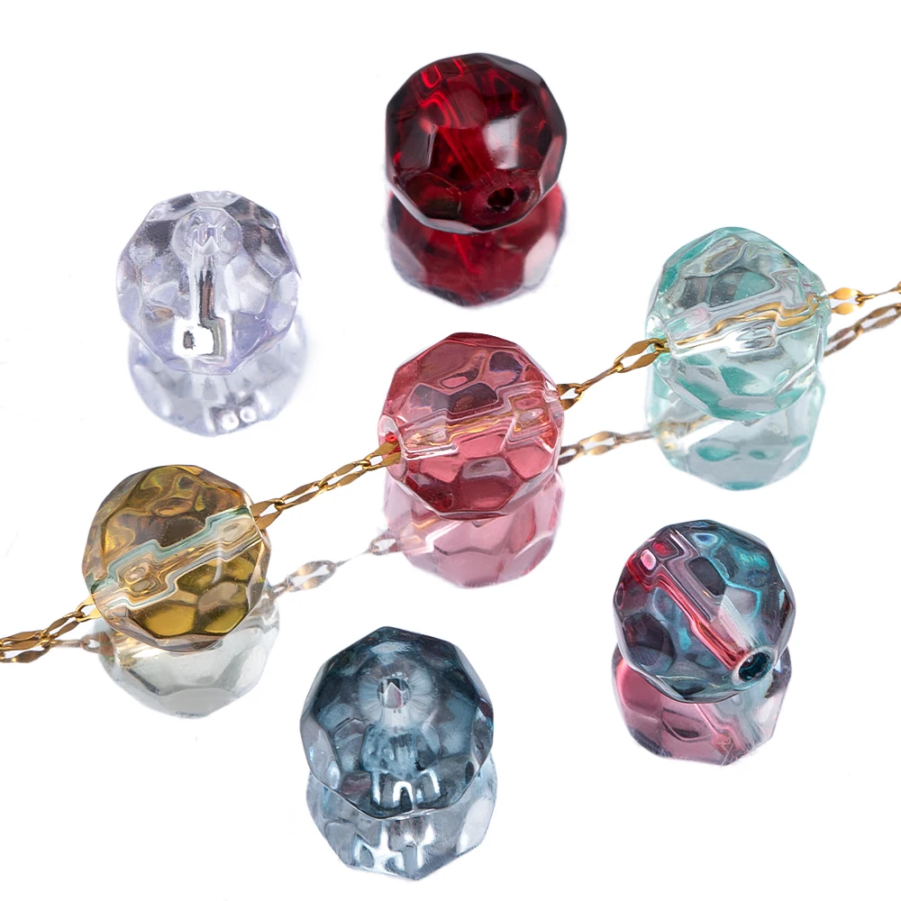 

50pcs Minimalist And Functional 10mm Irregular Glass Beads For DIY Handmade Bracelet Necklace Tassel Pendant jewelry Material