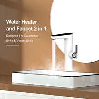 Electric Instant Water Heater 2-in-1 Sink Faucet Water Heater for Continuous Hot Water with Smart Digital Display Rapid Heating