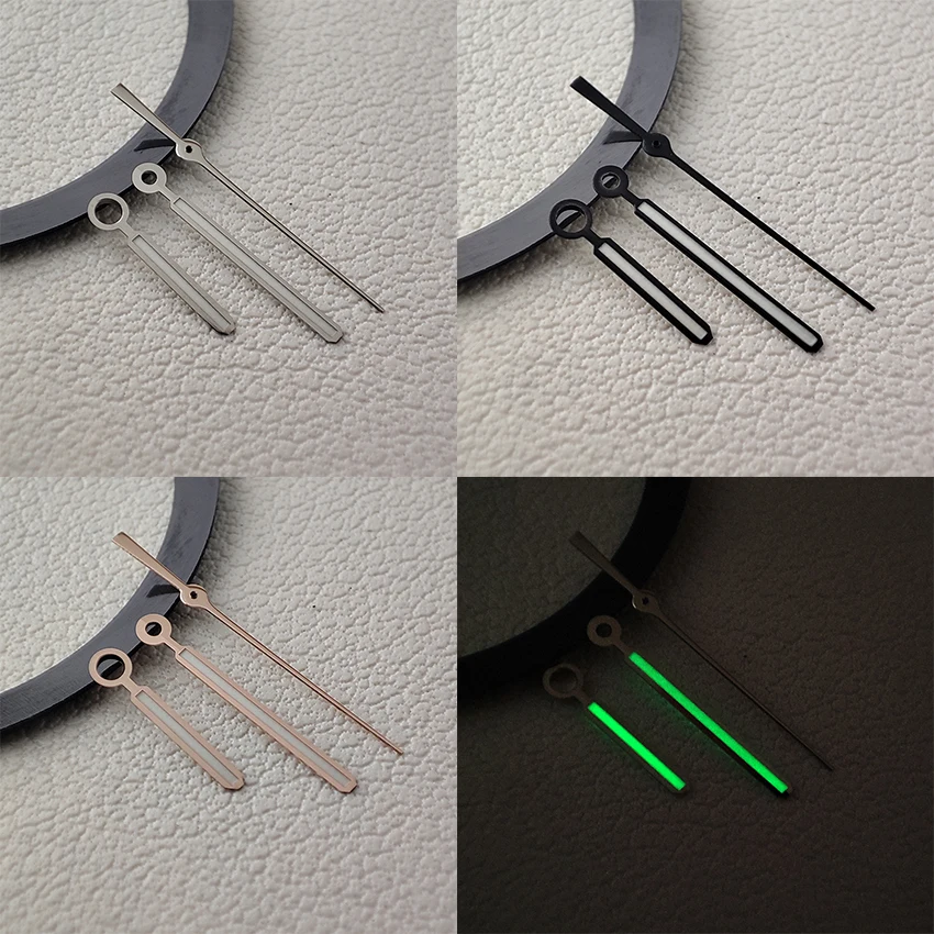 Аксессуары для стрелок NH35, зеленые светящиеся стрелки, подходящие для механизмов NH35/NH36/4R/7S