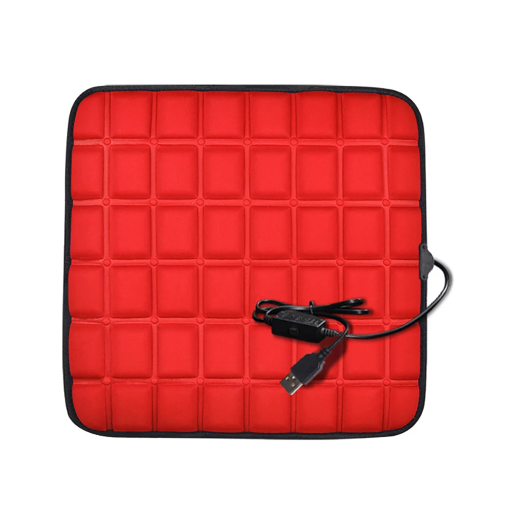 Car Heating Cushion USB 5V Heating Electric Car Seat Cushion Comfortable Non Slip Scratch Resistant Auto Interior Accessories