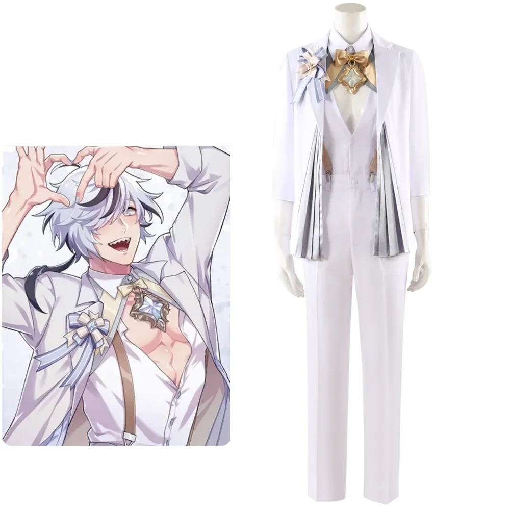 

Nu: Carnival Blade First Anniversary White Suit Gorgeous Uniform Cosplay Costume Halloween