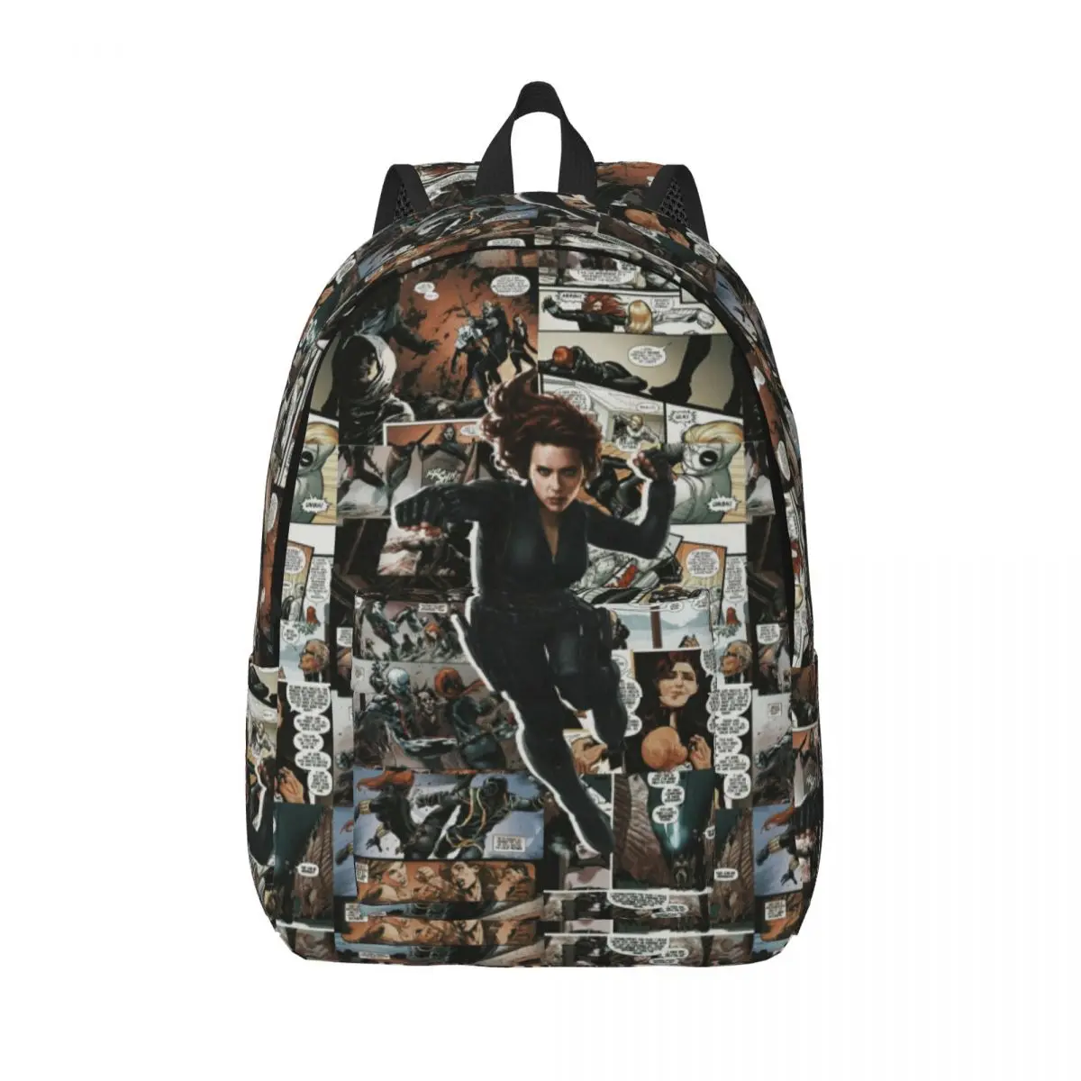 Custom Anime Black Widow Wallpaper Canvas Backpack for Women Men Waterproof School College Bag Print Bookbags