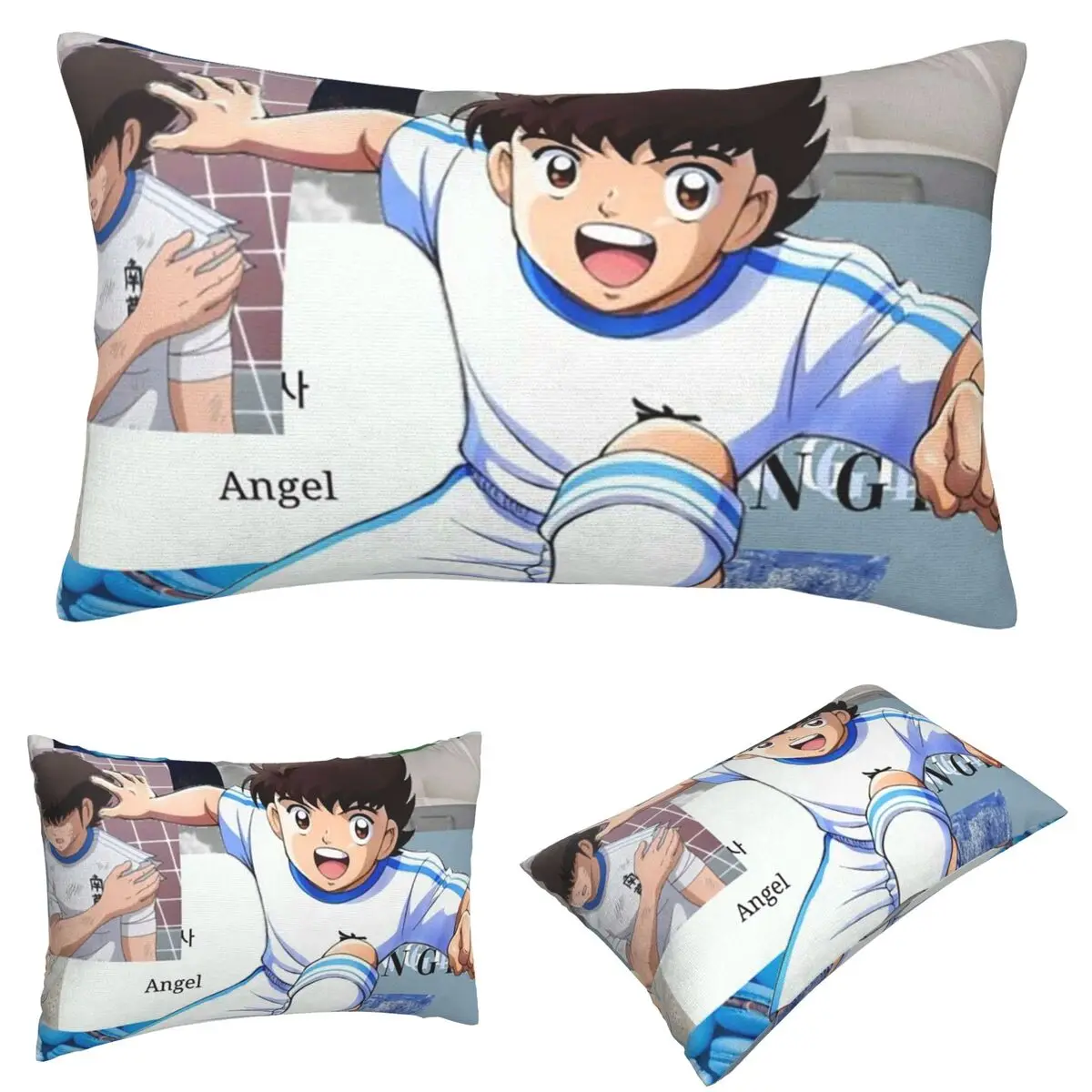 Ozora Oliver Atom Capitan Tsubasa funda de almohada rectangular funda de cojín decoración dormitorio cama hogar comodidad almohada