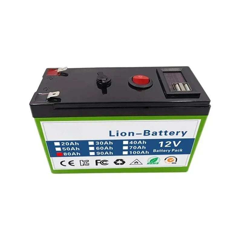 12V 100Ah 3S6P 18650 Rechargeable Battery for Sprayers Trolleys Children's Electric Vehicles Solar Lithium-ion Battery