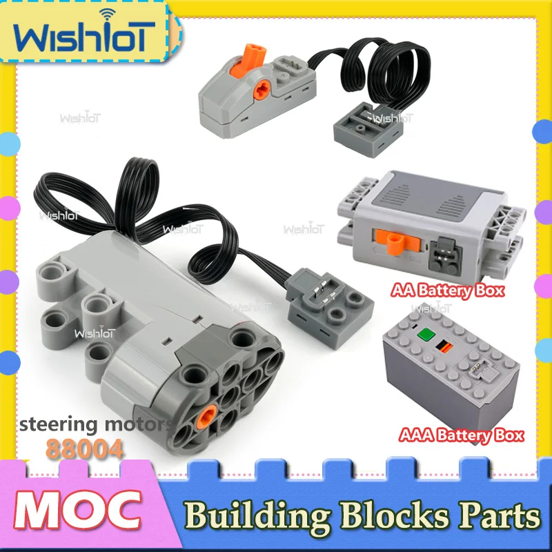 

Servo Motor High-Tech Building Blocks Parts Set Power Function AA/AAA Battery Box /Control Switch MOC PF Bricks DIY Accessories