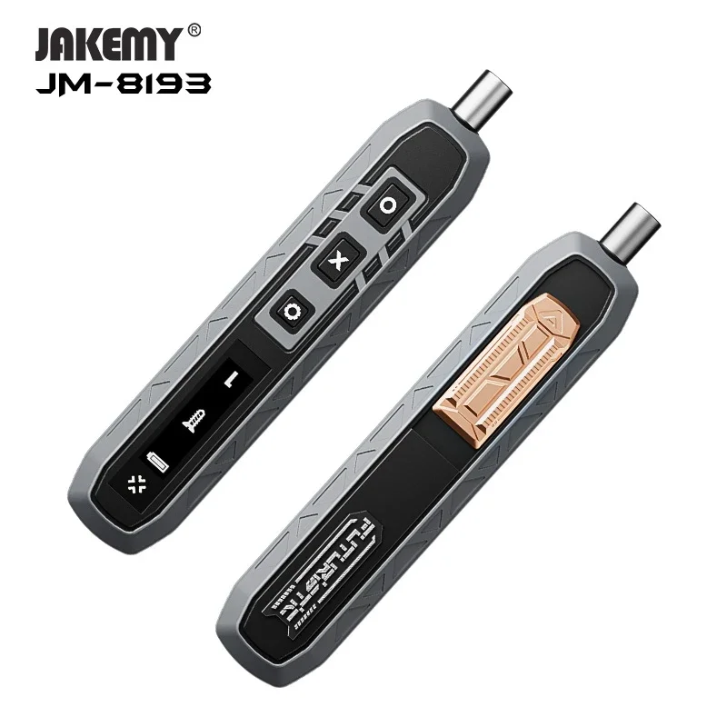 JAKEMY JM-8193 Intelligent LED Rectangular Disassembly Electric Screwdriver Set for Phone Maintenance Precision Bolt Driver Kit