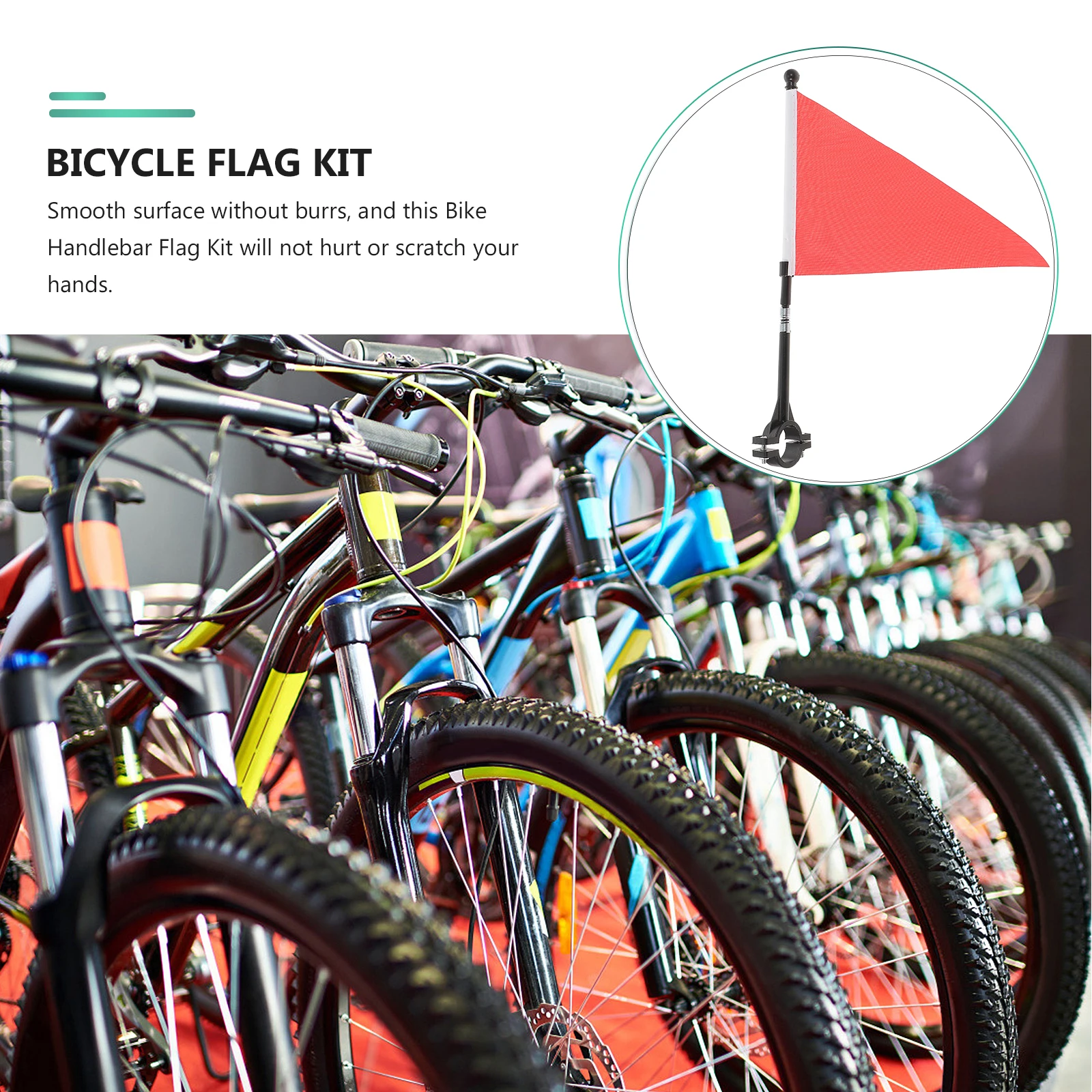 

3 Sets Bicycle Flag Handlebar Bike Safety Flags Accessories for Bikes Riding Kids