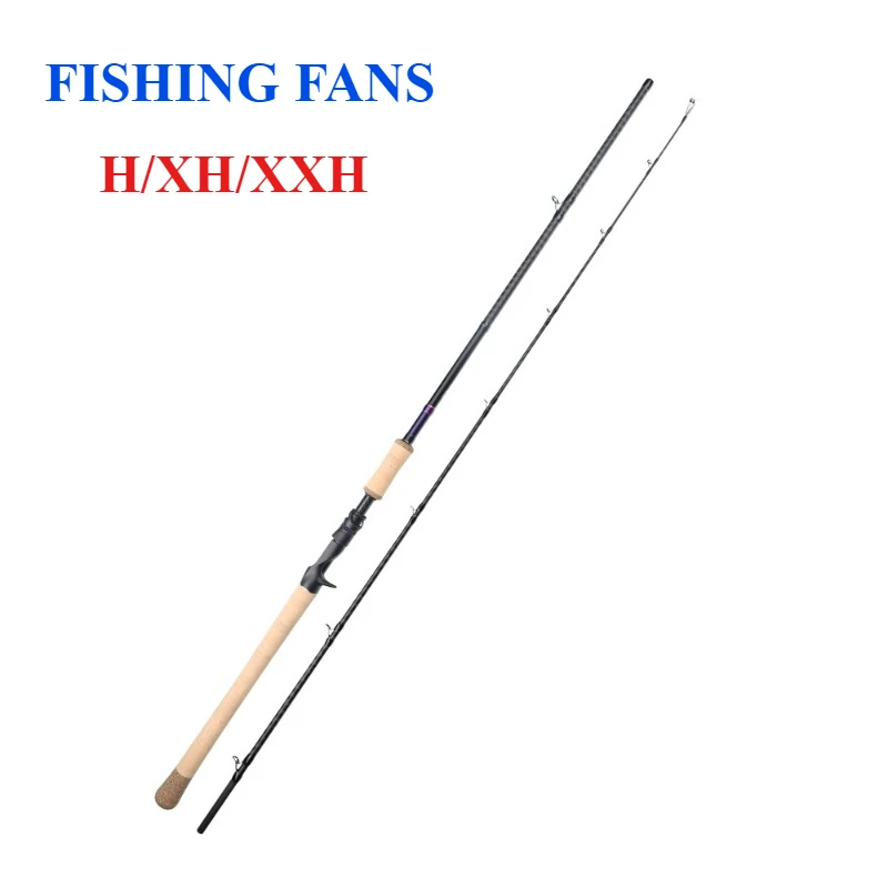 

FISHING FANS-lure Rod Carbon Ultra Light Ultra Hard Black Fish Fishing Rod Fuji Guide Ring H/XH/XH Hardness Large Object Rod