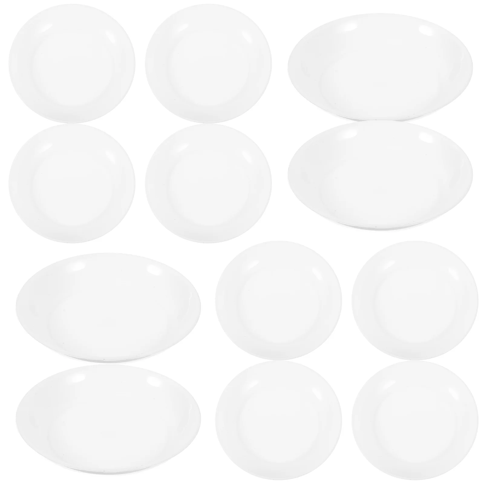 

12 Pcs Mini Soy Sauce Dish White 2 8 Inch Diameter 7 2 Height 1 9 cm PP Material Easy Home Commercial