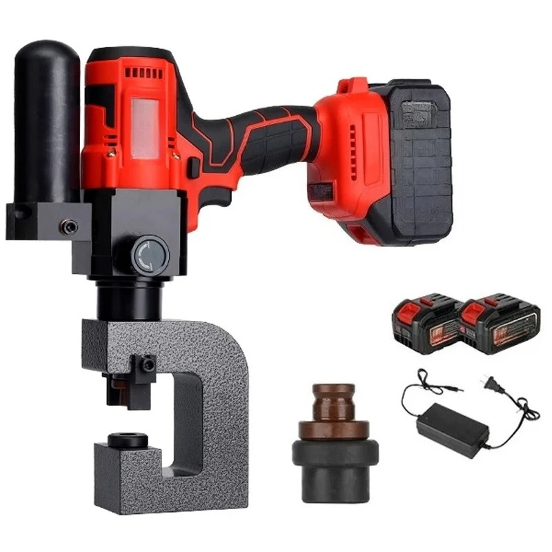 Lithium-Powered Rechargeable Punching Machine  Electric Hydraulic Tool for C-Channel Stainless Steel Angle Steel Hole Punching