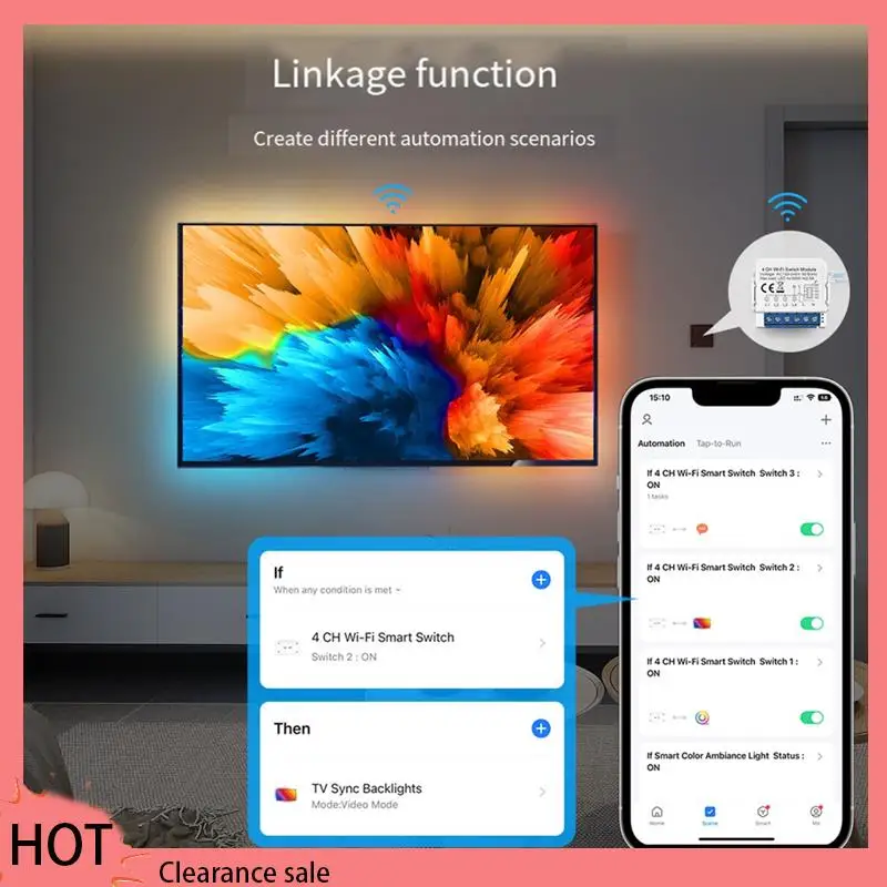 A88Z Tuya Smart Wifi Light Switch Control 4 Way Mini Breaker Controlled By Yandex Alexa Google Home Easy Install