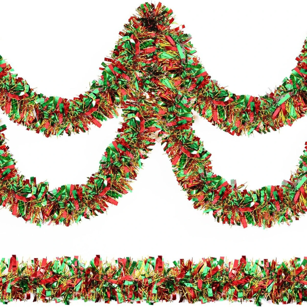 2026 2-meter encrypted 9cm Christmas decoration ribbon with gold, red, green, bubble silk, floral hair, holiday ribbon