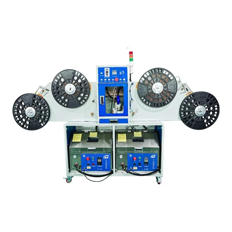 Circuit board coil type automatic dry ice cleaning machine