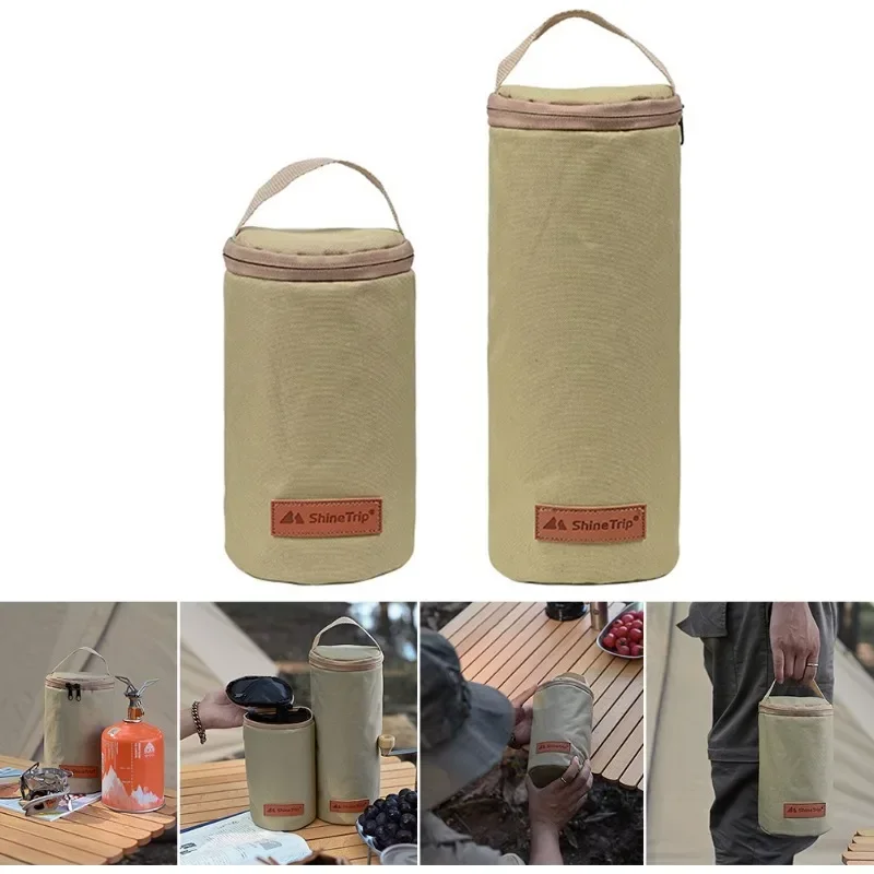 

Мешок для хранения газовой плиты ShineTrip, портативный чехол для бензобака для кемпинга, 600D Оксфорд, защита от столкновений, молния для пеших прогулок, дорожные аксессуары