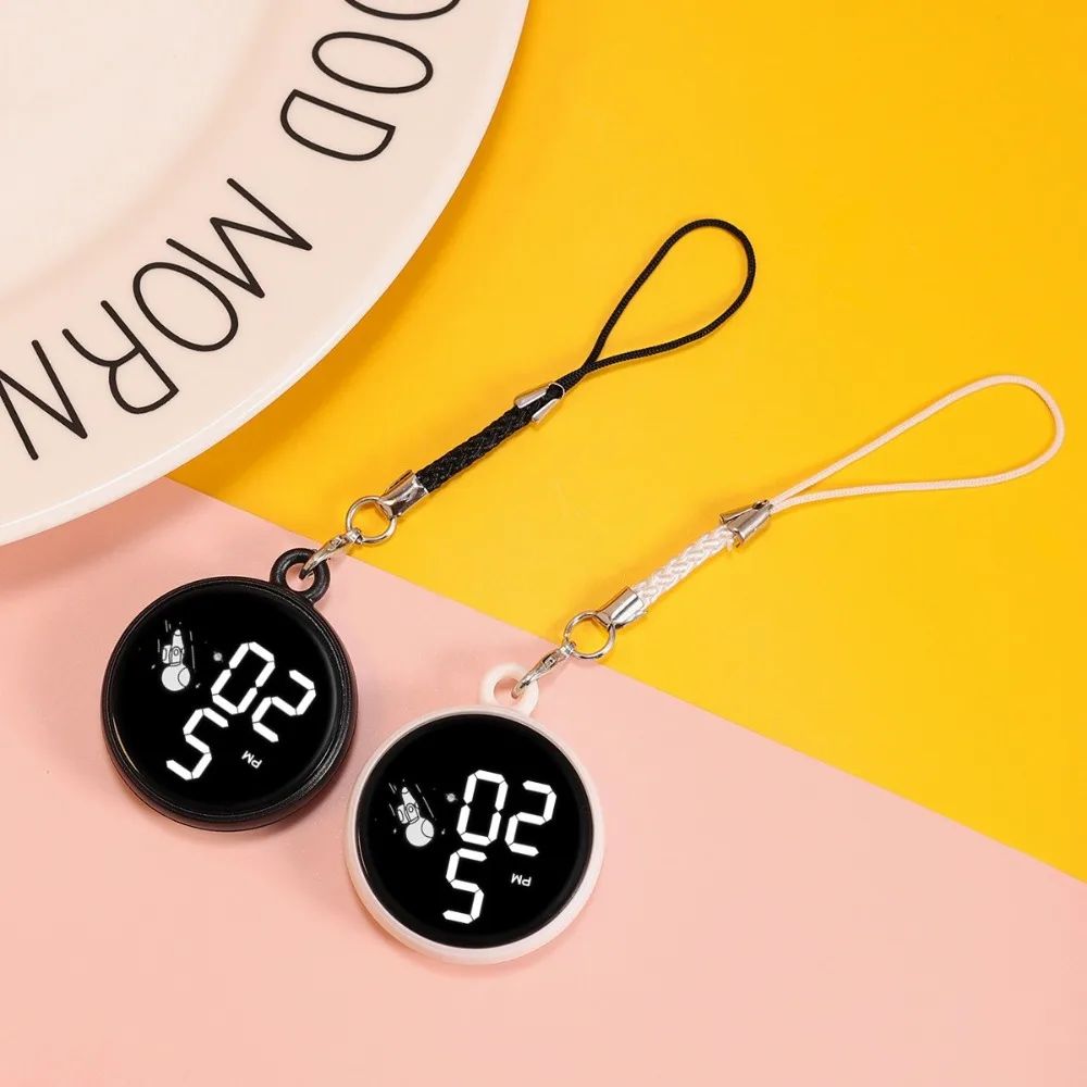

Portable Touch Screen Students Clock Waterproof Multifunctional Keychains Clock LED Digital Pocket Watches Unisex