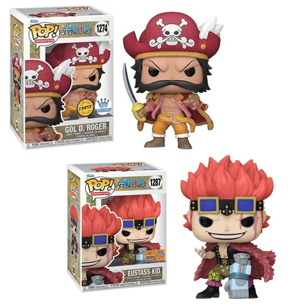 Funko pop ONE PIECE EUSTASS KID #1287 GOL D.ROGER #1274 Noctilucent ZORO #327 Vinyl Figure Doll Model Toys