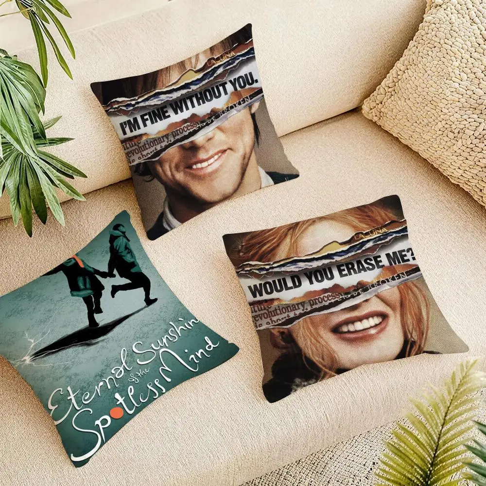 Hot Movie Eternal Sunshine Cushion Cover Short Plush Pillowcase, Washable Wrinkle Resistant Cover for Bedroom Gift