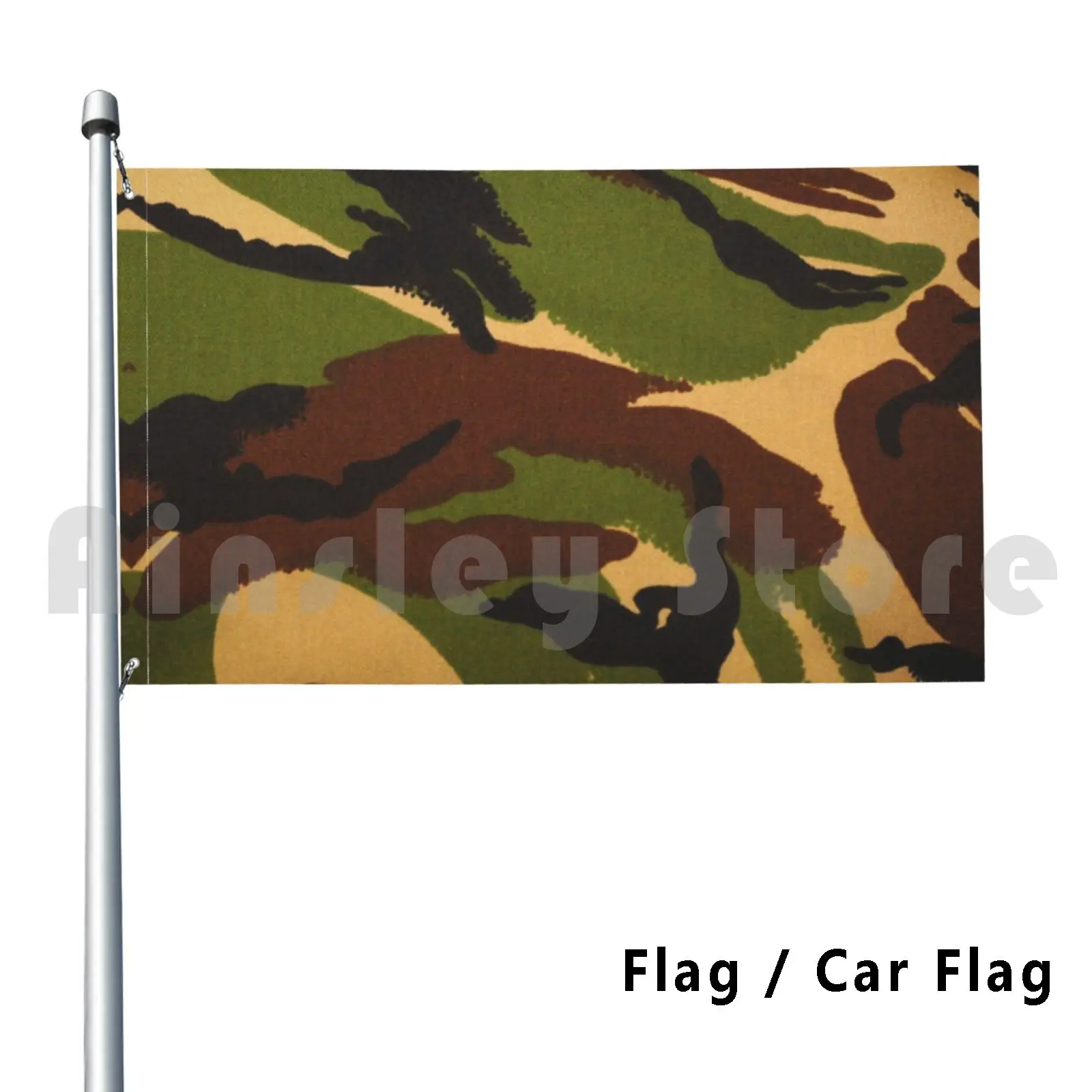 Camouflage Flag Car Flag Funny Camo Camouflage Brown Green Ochre Saffron Yellow Older Style Army