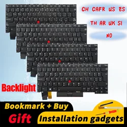 Arabic Switzerland Norwegian Slovenia Thai US Canadian French Spanish UK for Lenovo ThinkPad X13 Yoga GEN1/X390 Backlit Keyboard