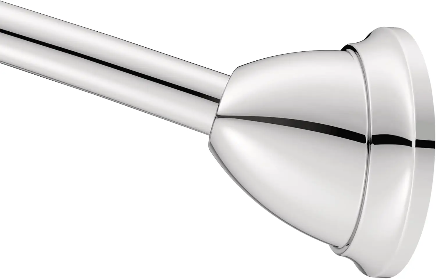 

60-inch Curved Adjustable Single Shower Curtain Rod with Magnetic Docking System, Chrome