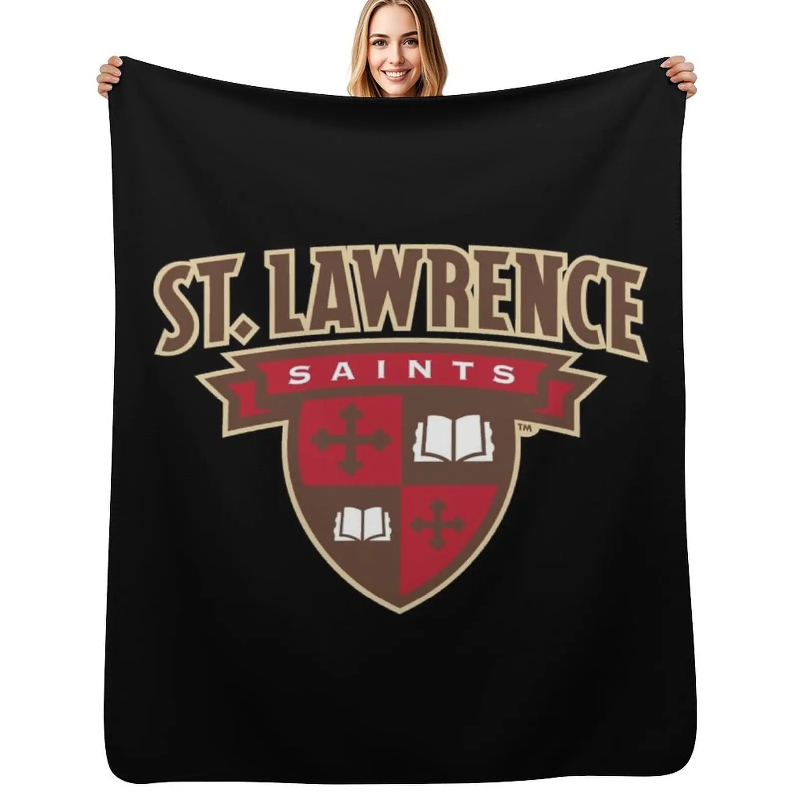 St. Lawrence saints Throw Blanket Shaggy Comforter Furry warm winter halloween Plush Blankets