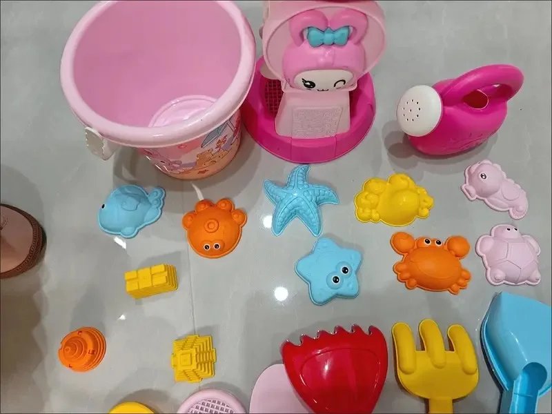 กระต่ายทรายชุดของเล่นสําหรับเด็ก,Beach Castle Building Kit พร้อมพลั่ว,ถังทรายแม่พิมพ์ทรายกลางแจ้งเล่นของเล่นสําหรับเด็กวัยหัดเดิน 3-6 Y