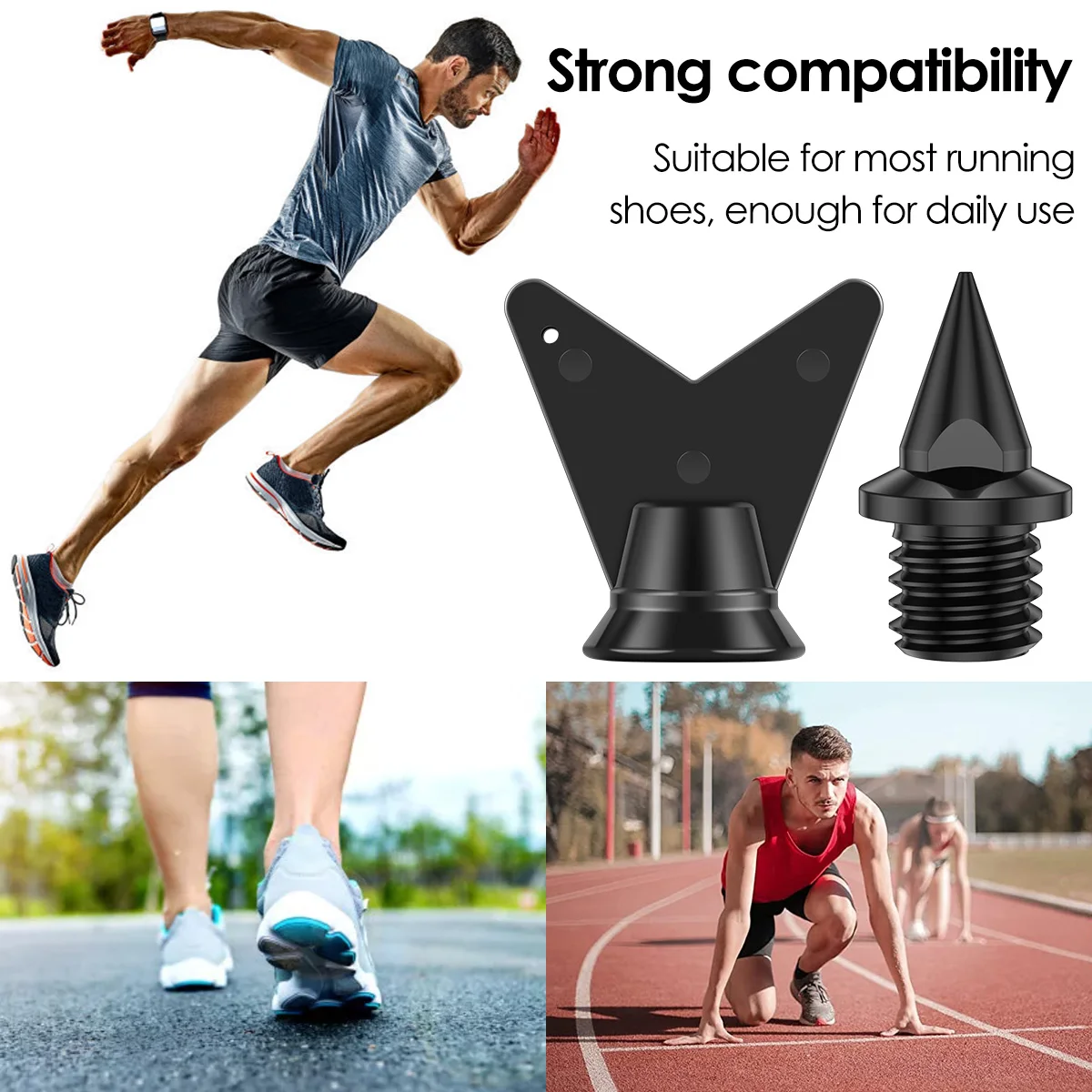 100Pcs Track Spikes Steel Wear Resistant Shoe Spikes Replacement Non-slip Lightweight Sport Shoes Spikes for Running Hiking