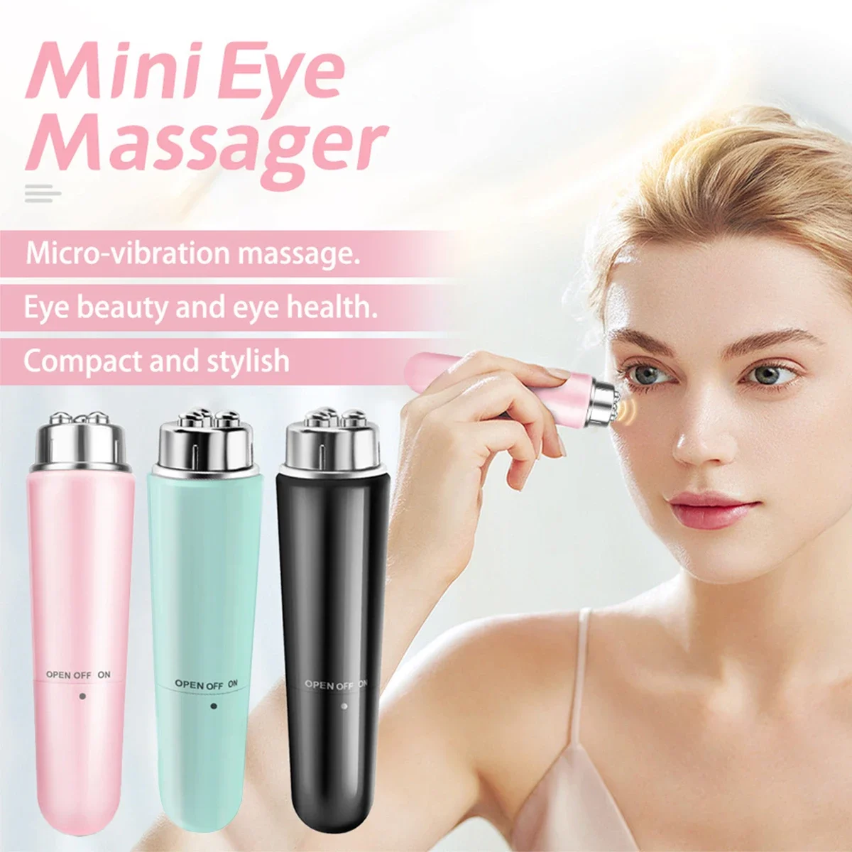 

Electric Micro Vibrating Massager Stick Remove Dark Eye Circles Remove Eye Bags Massage Pen Lifting Firming Beauty Instrument