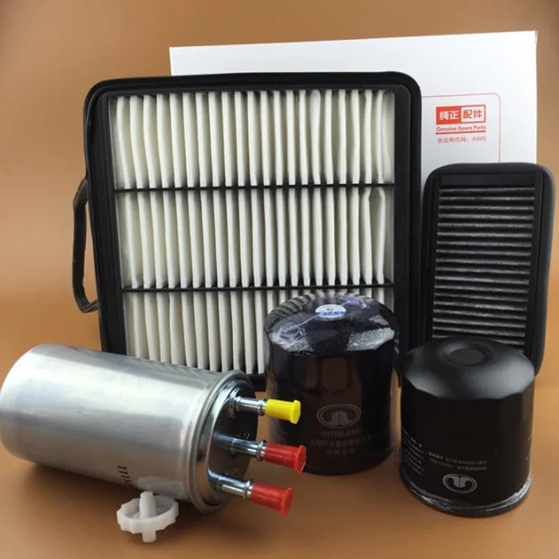 FILTER KIT GWM V200 FOR GREAT WALL WINGLE 5 6 EURO STEED 5 6 HAVAL H3 H5 H6,DIESEL ENGINE GW4D20 2.0 BEFORE 2013 YEARS 1KIT/5PCS