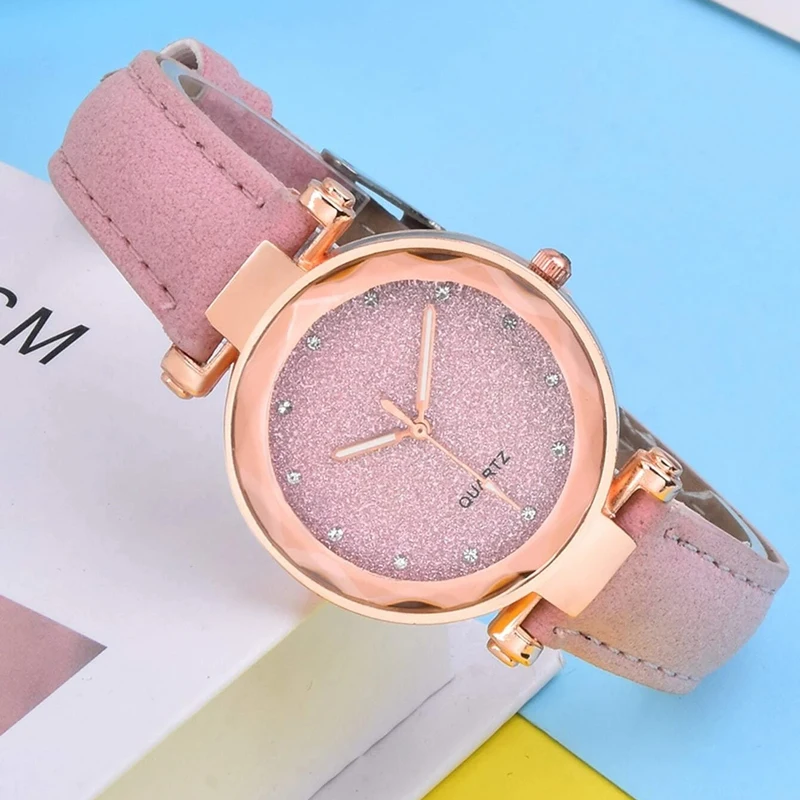 4PCS Set Luxury Women Watches Rhinestone Fashion Elegant Wristwatch Quartz Watch Ladies Clock For Girl Gift