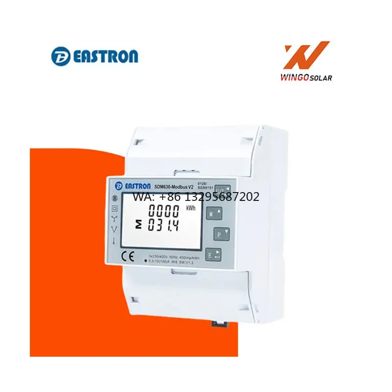 

Growatt Deye Smart Meter 3 Phase SDM630MCT-40mA SDM630Modbus V2 Electric Meter Wireless Electricity Energy Meter for PV