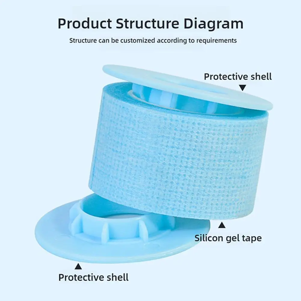 Nastro per ciglia in gel di silicone microporoso non tessuto traspirante blu sotto le occhi per estensioni delle ciglia