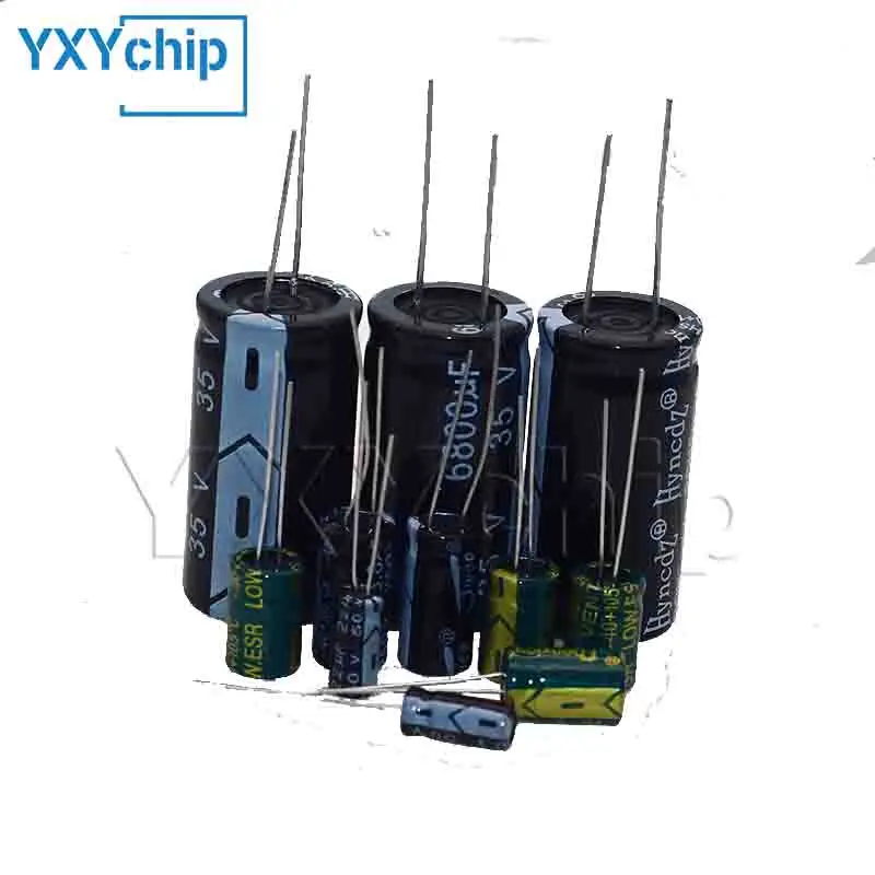 100V 160V ตัวเก็บประจุอลูมิเนียมอิเล็กโทรลีติค 1uF 2.2uF 3.3uF 4.7uF 10uF 22uF 33uF 47uF 68uF 100uF 150uF 220uF 330uF 470uF 680uF