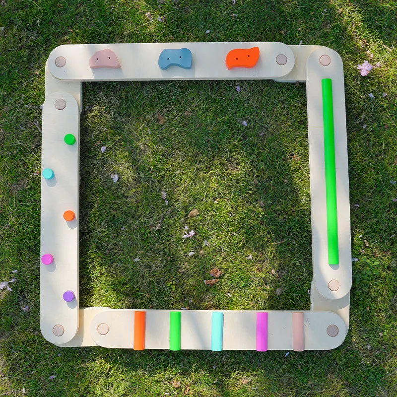 Wooden children's balance board sensory integration training combination set indoor and outdoor single-plank bridge