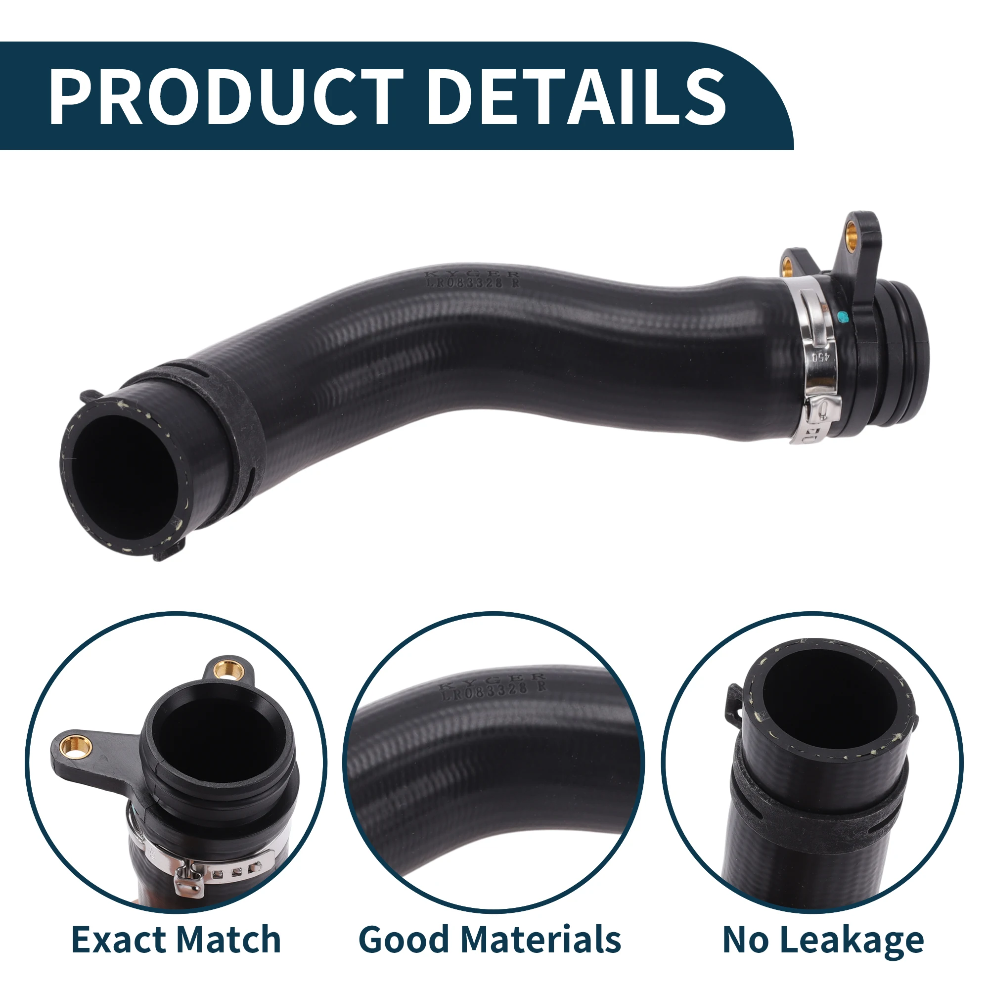 Motoforti Radiator Hose Heater Hose No.LR083328 for Land Rover Rubber Cooling Liquid Tube 1 Pc