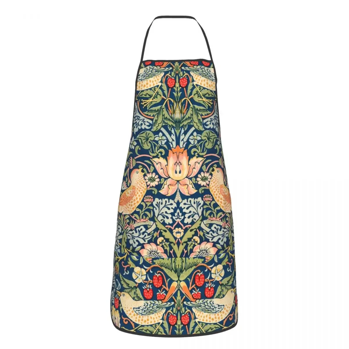 Unisex William Morris Bib Apron Adult Women Men Tablier Cuisine for Cooking Kitchen Strawberry Cuisine for Painting