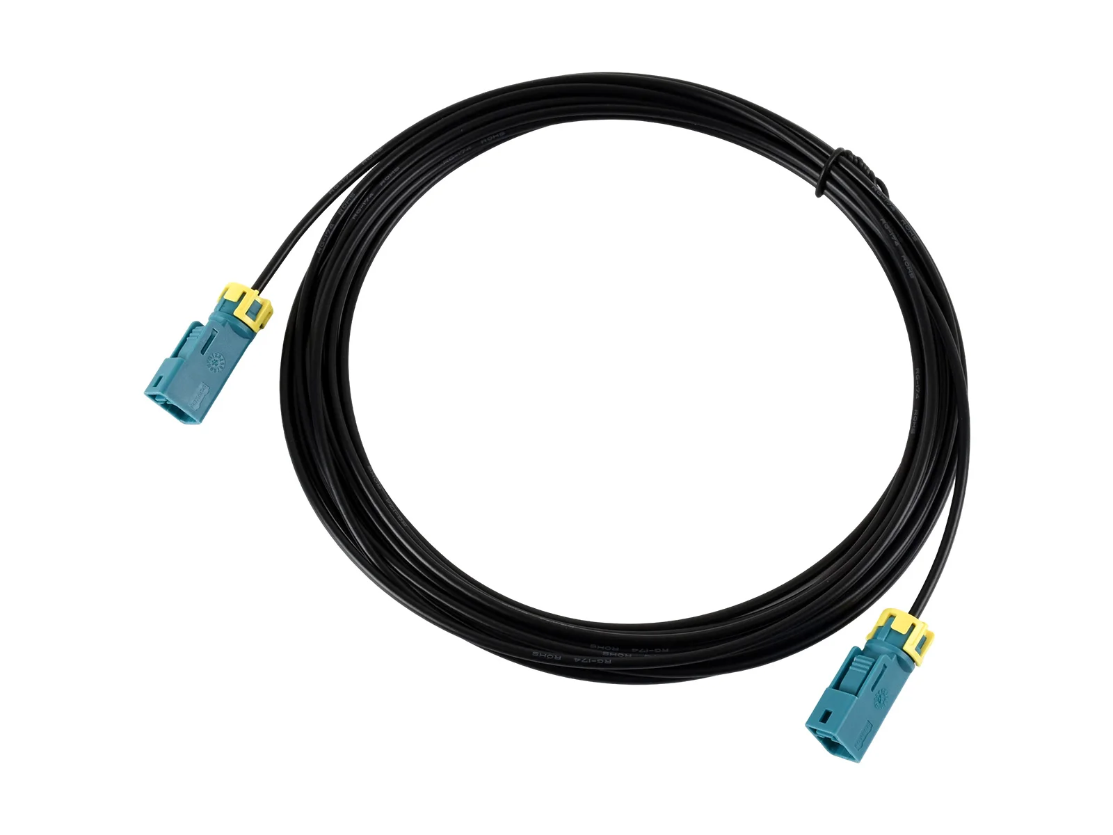 Fakra Z-Coded Dual Female Waterproof Coaxial Cable, RG174 Coaxial Cable, 5m Length, Compatible With GMSL1/2 Cameras