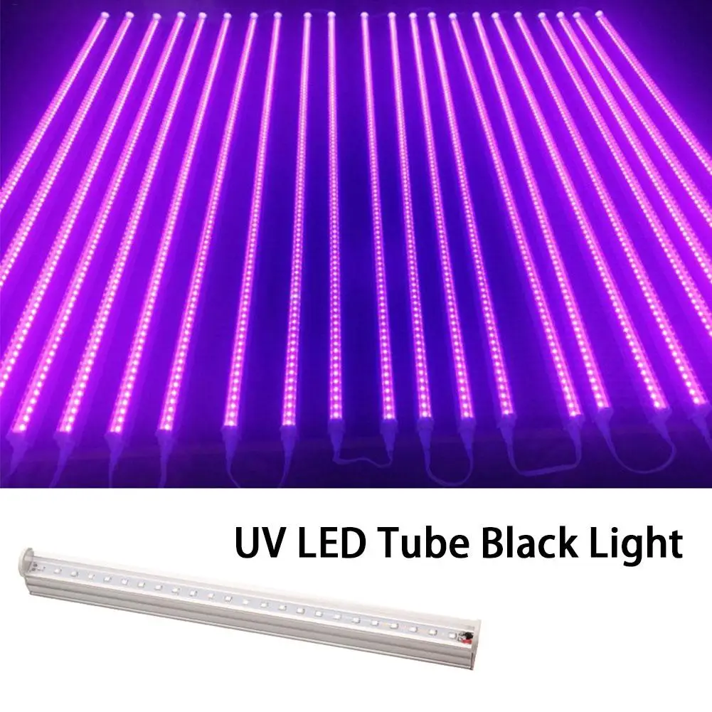 LED Black Light Bar LED UV Black Light Tube For Fluorescent Tapestry 1ft Lighting Bar For Halloween Glow Party Fluorescent