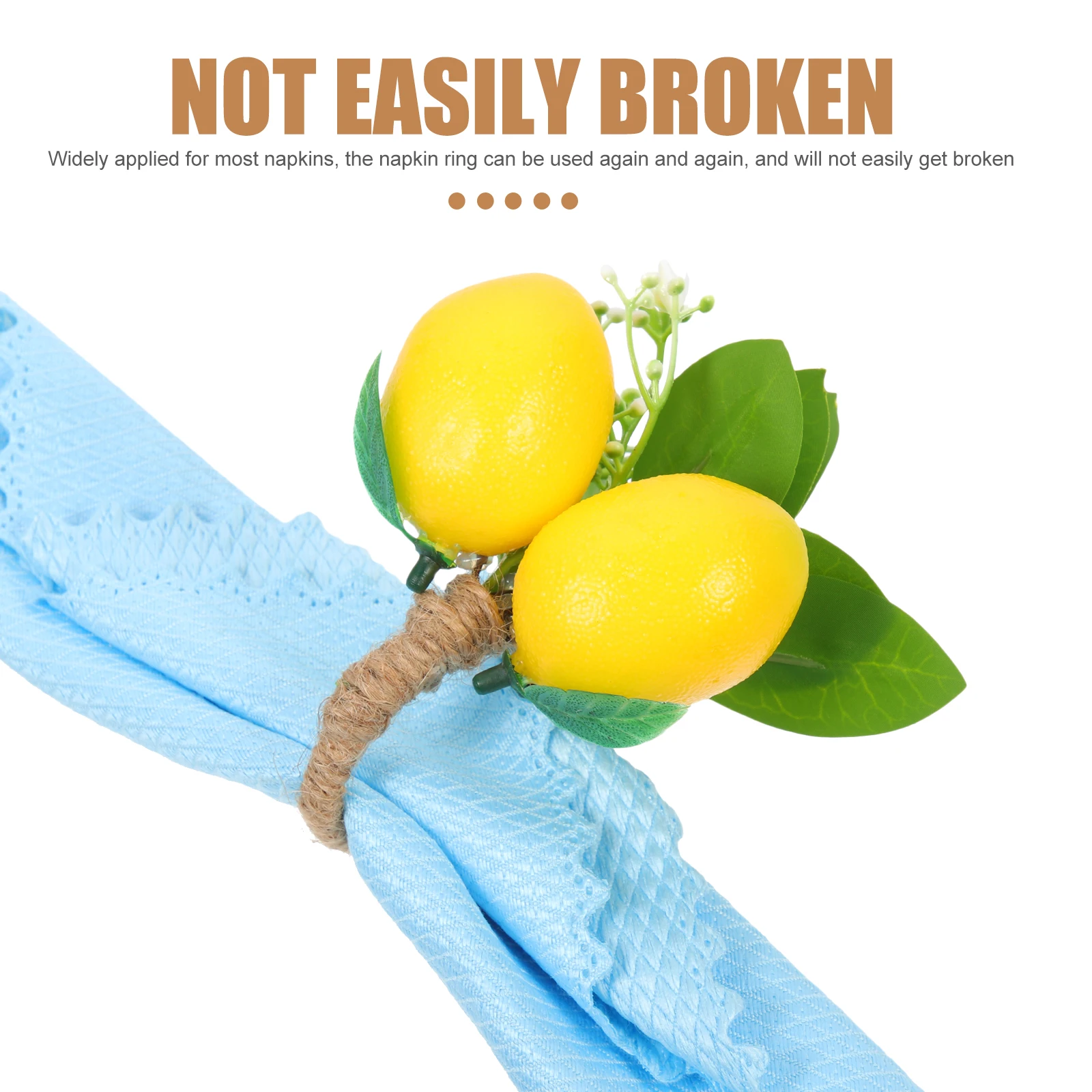 

4Pcs Lemon Napkin Rings Decorative Tabletop Accessory For Formal Events Casual Gatherings