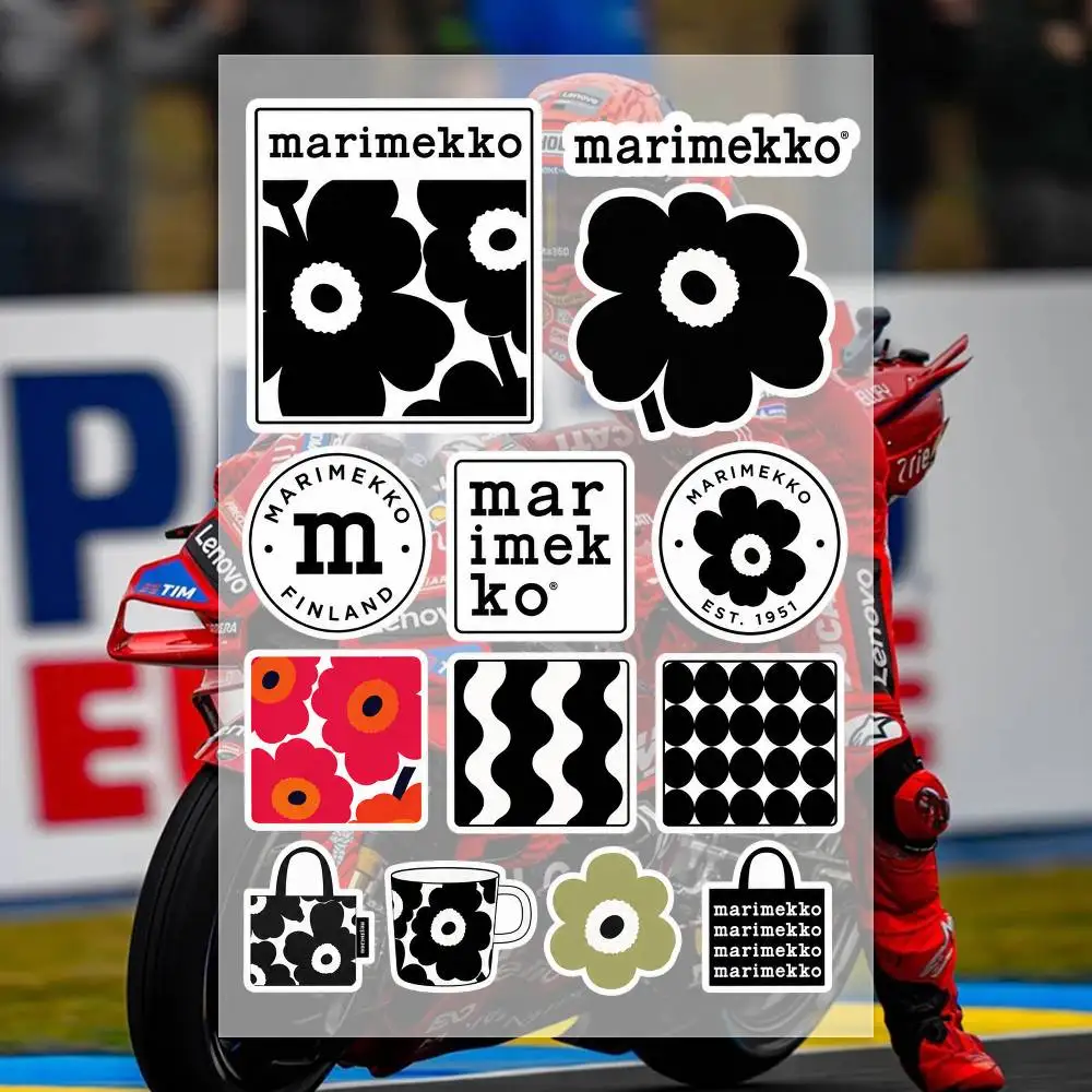 M-arimekko  Decal Set High Quality Printed and Cut Stickers Motorcycle Sticker