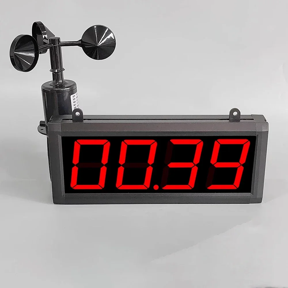 3 Inch 4-Digit Large Screen Tower Crane Anemometer 0-30M/S Construction Site Wind Meter Alarm