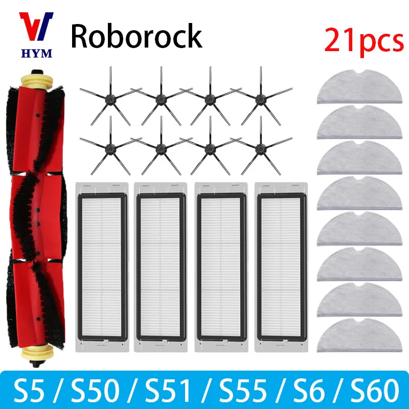 Voor Roborock S5 S50 S51 S55 S6 S60 S6 Pure Stofzuiger Accessoires HEPA Filter Mop Doek Side Belangrijkste Borstel Onderdelen